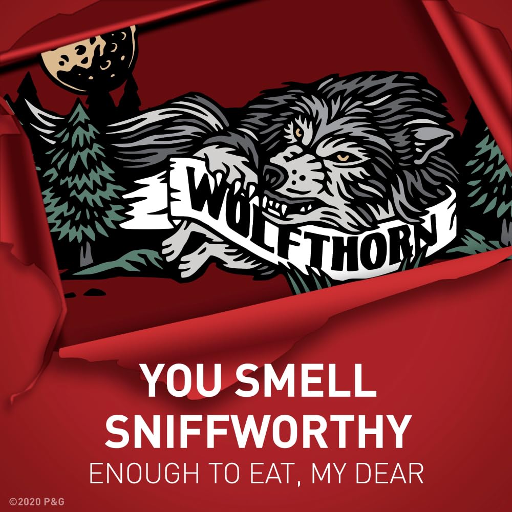 Old Spice Wolfthorn branding and cap close-up for travel-friendly design.