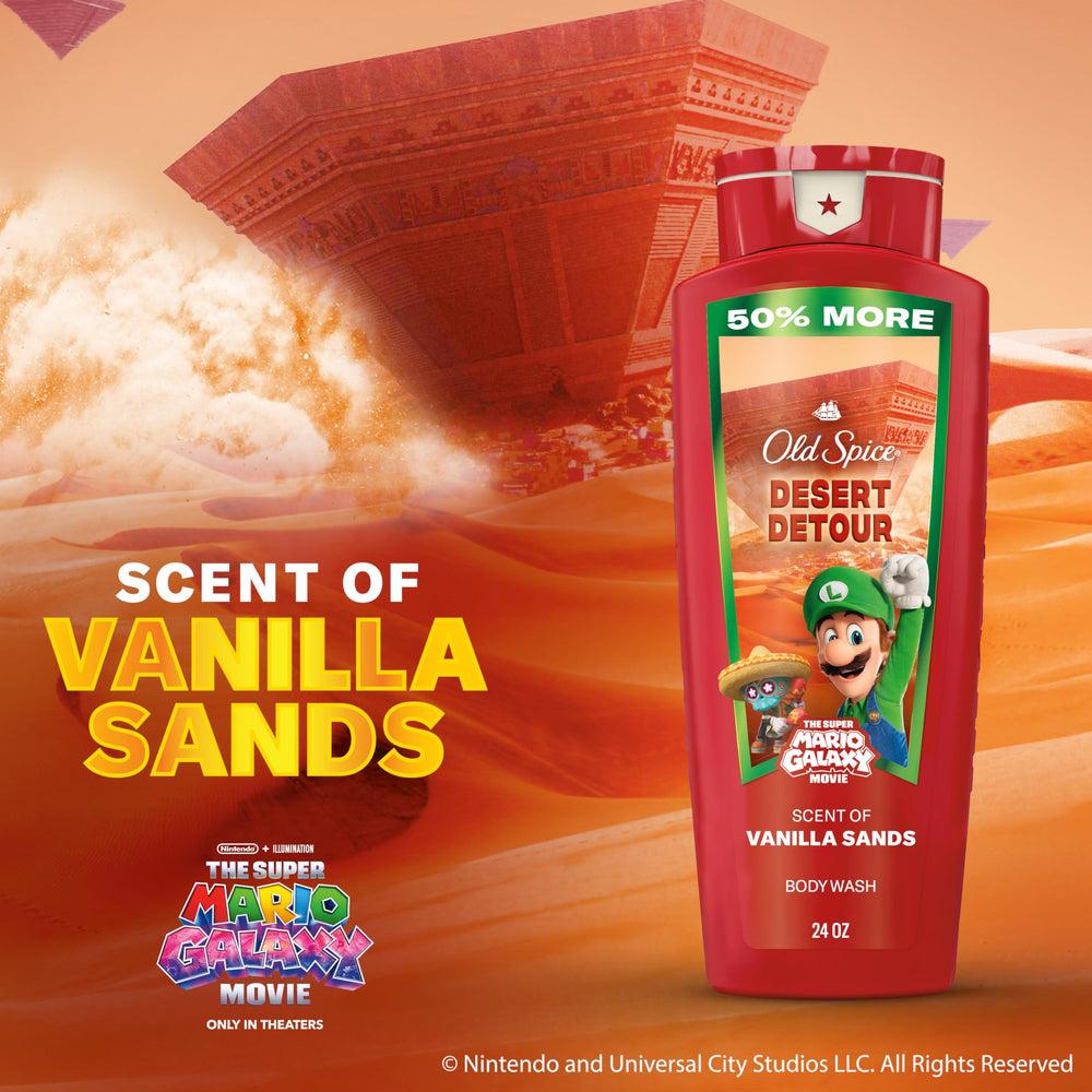 Old Spice x The Super Mario Galaxy packaging highlighting collectible edition.