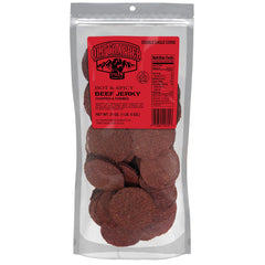 Old Trapper Double Eagle Hot Spicy jerky bag front showcasing bold flavor and premium quality snack.