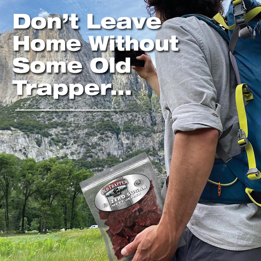On-the-go Old Trapper jerky in a pocket-friendly snack format