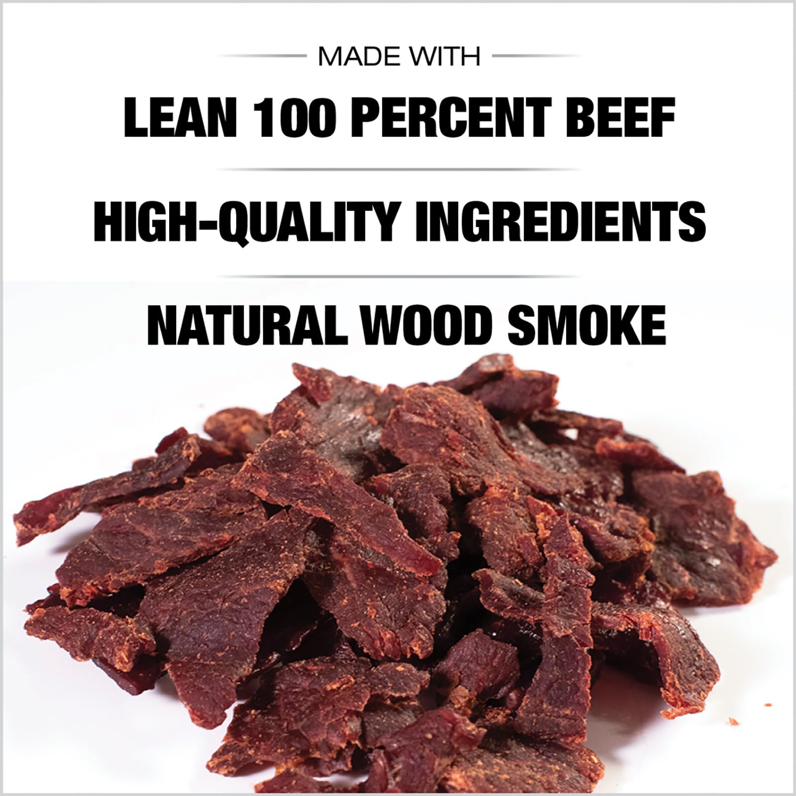 Old Trapper Teriyaki beef jerky front label highlights flavor and quality