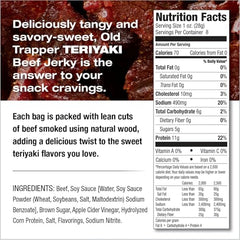 Old Trapper Teriyaki jerky texture detail shows tender, chewy meat