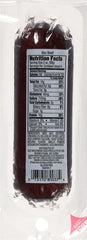 Old Wisconsin Beef Summer Sausage pack closeup highlighting 100% beef and spices.