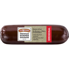 Old Wisconsin Original Summer Sausage packaging, ready-to-eat protein snack