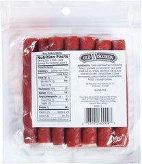 Close-up of texture shows lean meat and natural smoke flavor from Old Wisconsin sticks.