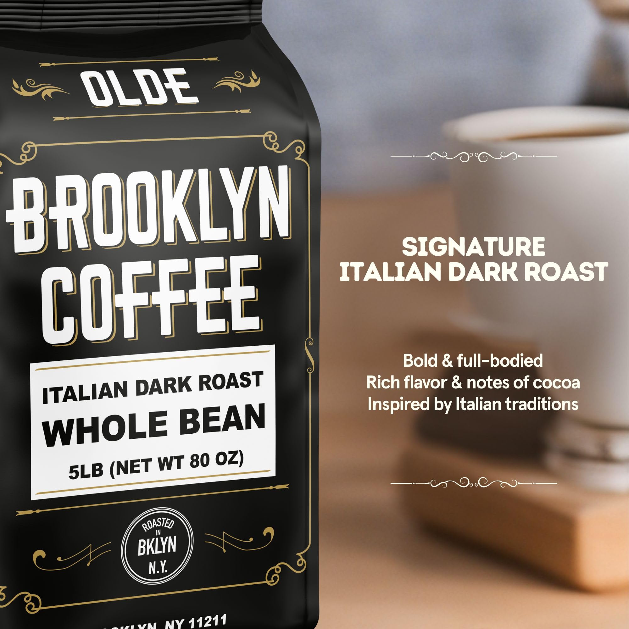 OLDE BROOKLYN COFFEE daily-roasted beans in NYC for peak freshness.