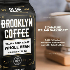 OLDE BROOKLYN COFFEE daily-roasted beans in NYC for peak freshness.