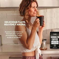 OLDE BROOKLYN COFFEE silky-smooth flavor with smoky notes.