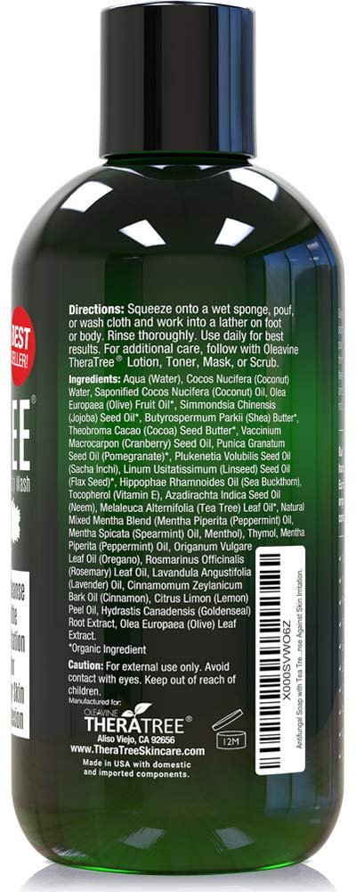 Oleavine TheraTree body wash for daily use and travel convenience