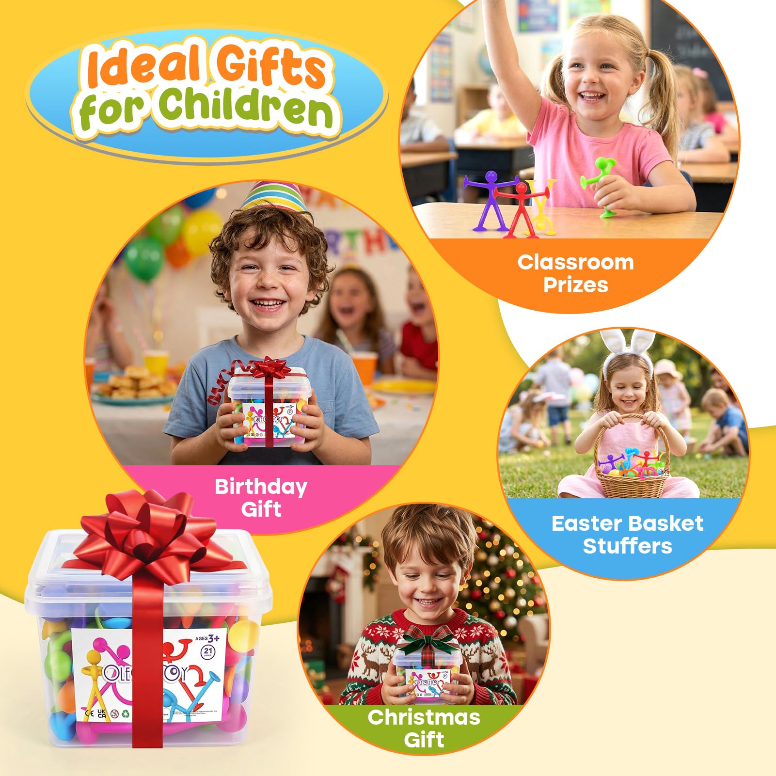 OleOletOy bulk 21-piece gift set suits classrooms and party favors.