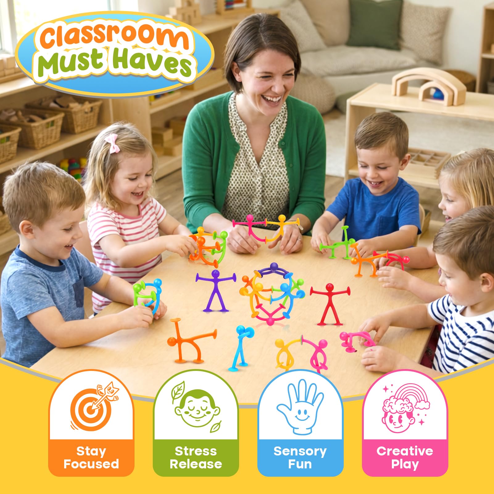 OleOletOy color pops and satisfying sounds enhance sensory play and focus.