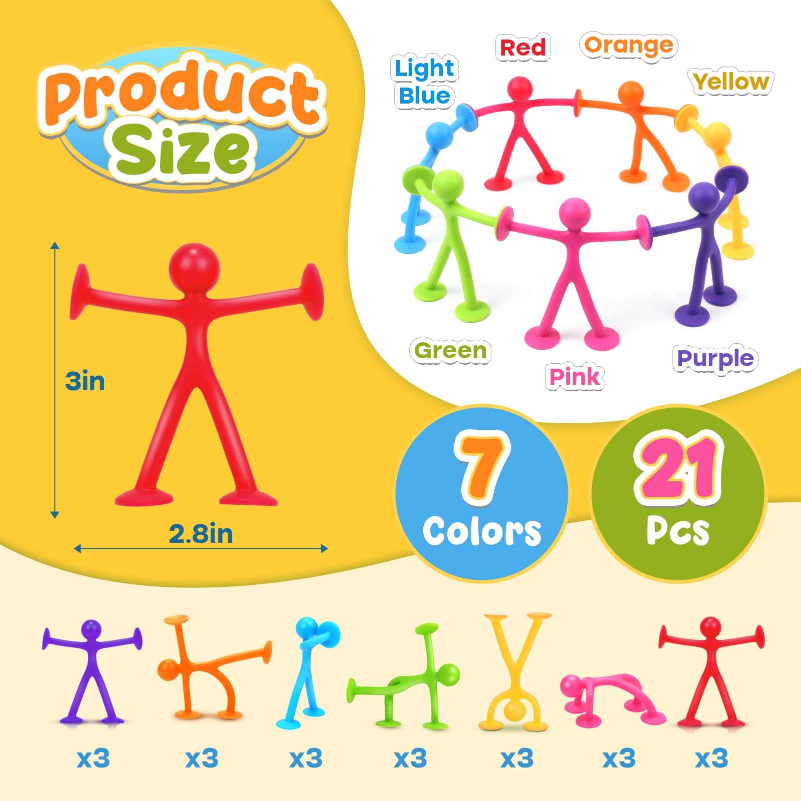 OleOletOy humanoid suction points on hands and feet provide a strong hold.
