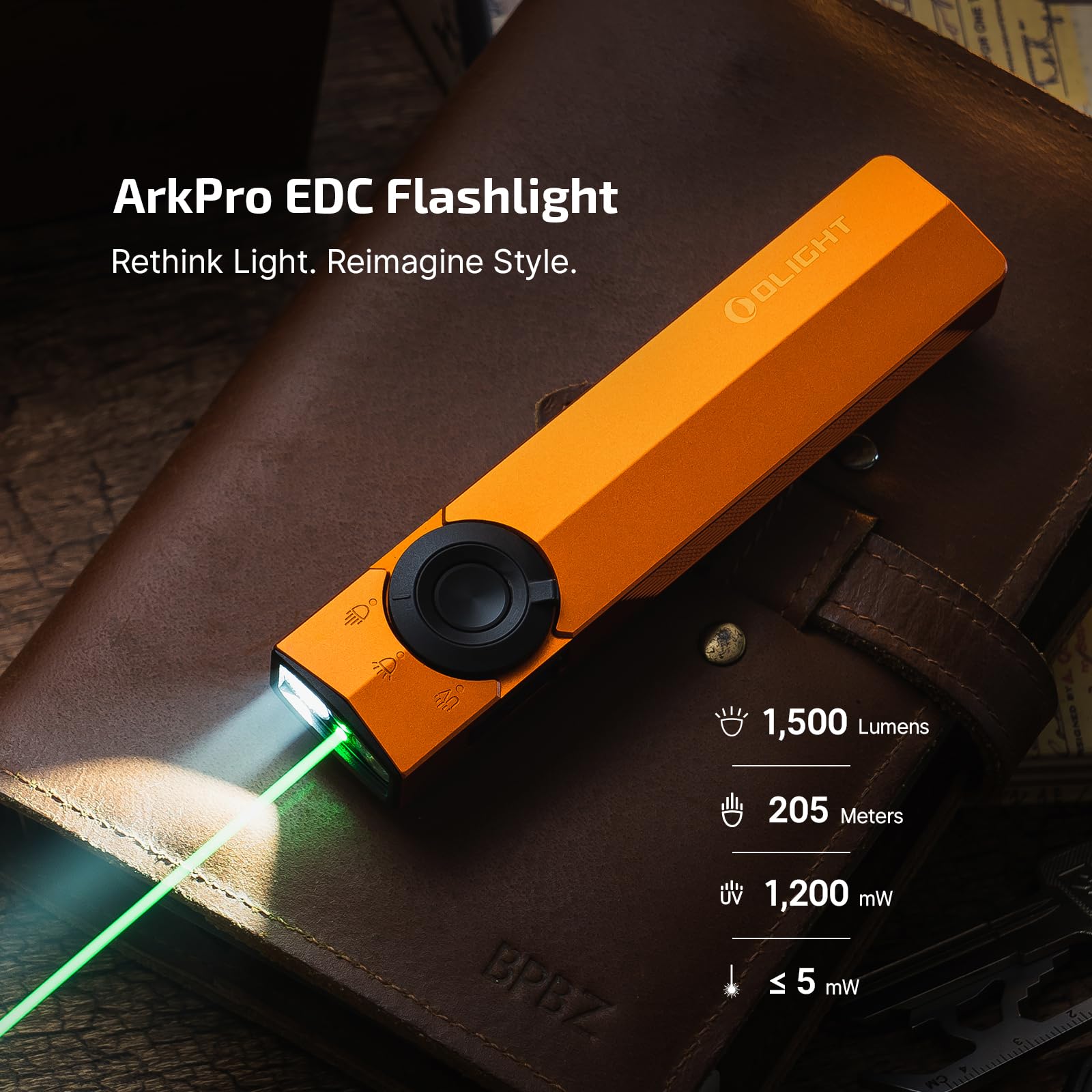 OLIGHT ArkPro 1500-lumen floodlight for broad-area illumination.