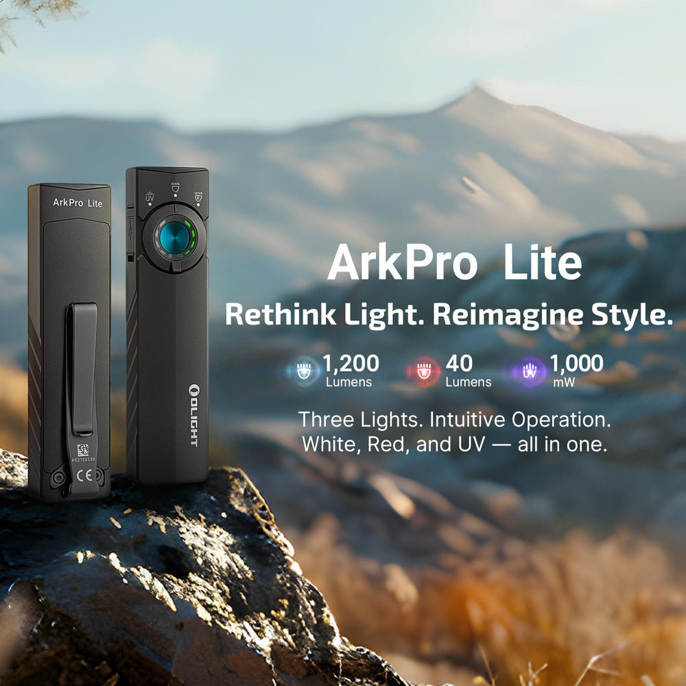 OLIGHT ArkPro Lite white 1200-lumen output for versatile tasks