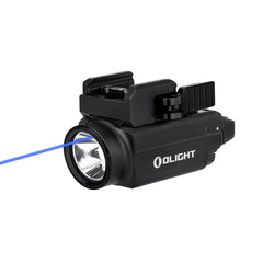 OLIGHT Baldr S blue beam close-up for discreet signaling