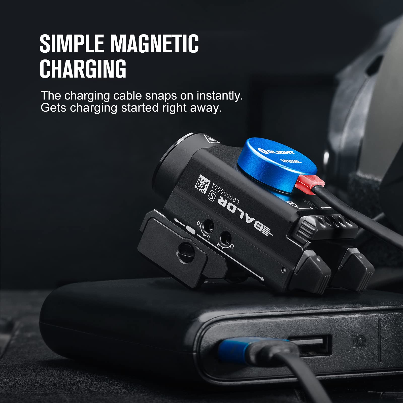 OLIGHT Baldr S compact tactical design fits compact weapons.