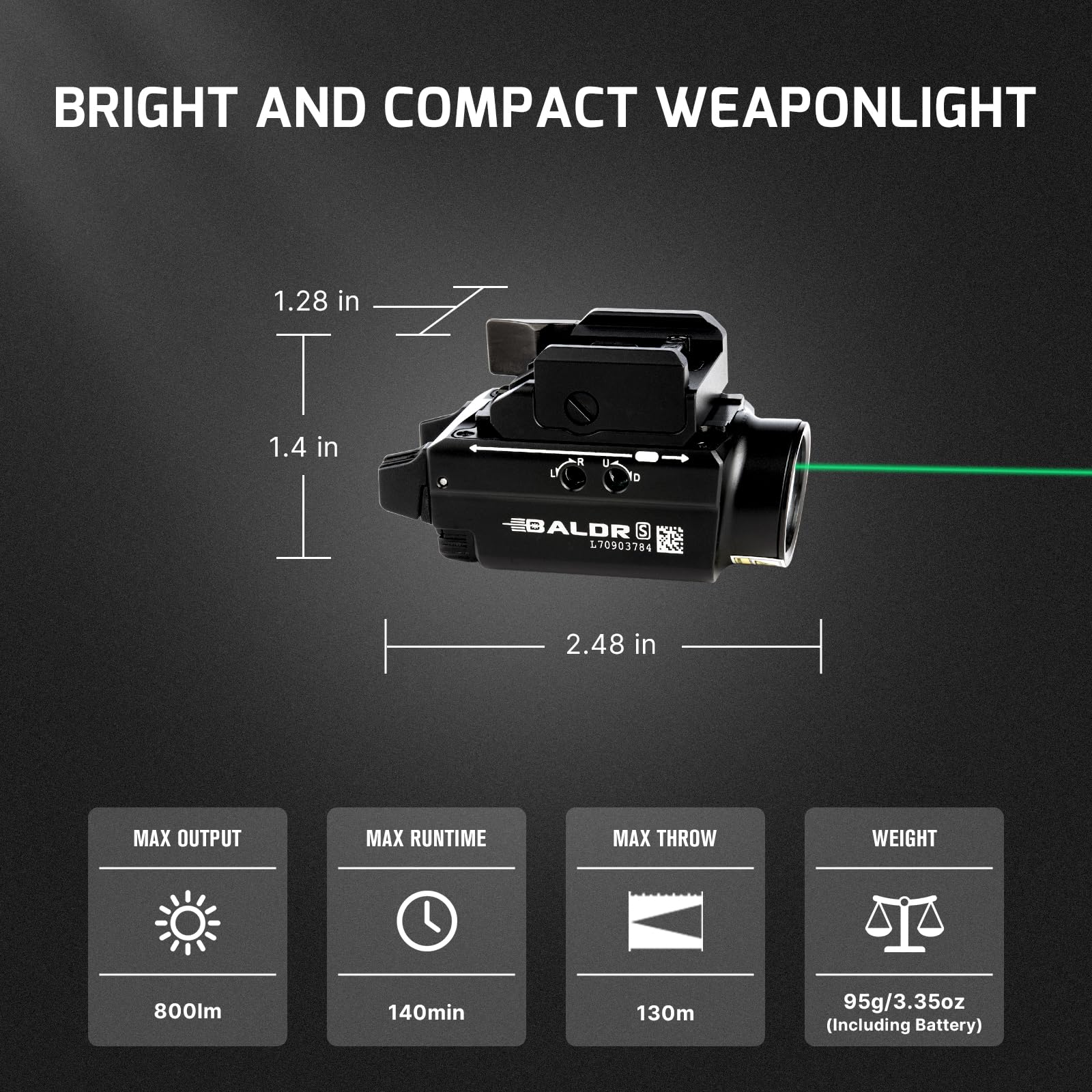 OLIGHT Baldr S white LED combo offers versatile lighting in various environments.