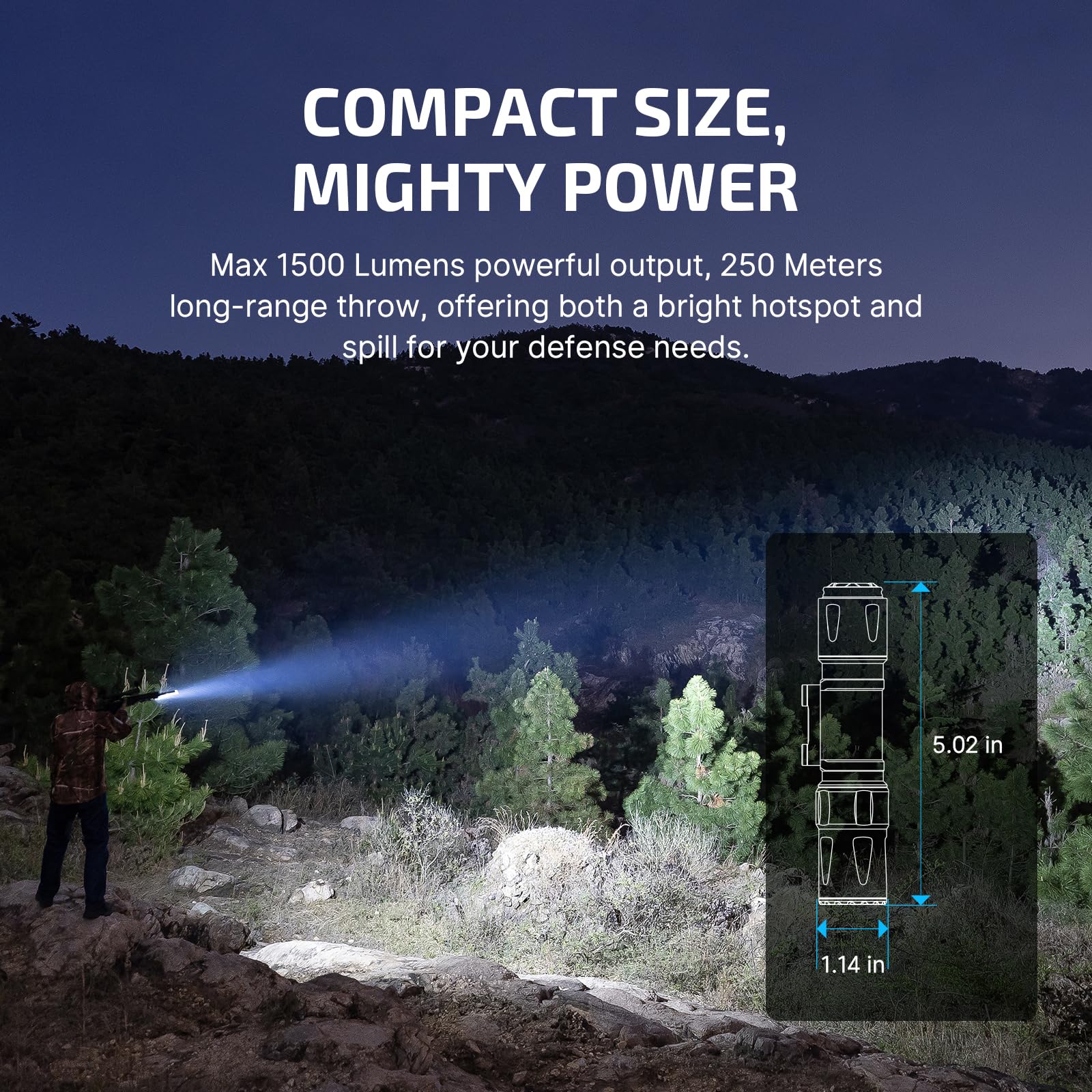 OLIGHT Odin S mounting bracket and rail clamp for stable attachment