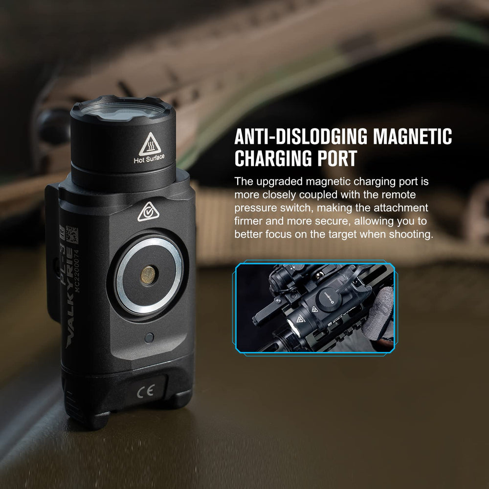 Four output modes: momentary, constant, strobe, lock.