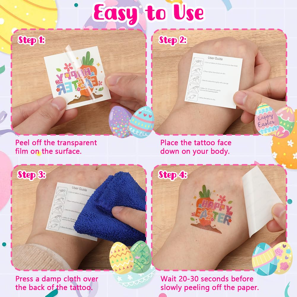 OLIKER easy to apply and remove tattoos for a mess-free Easter