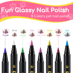 OLINGYOU eight-color set enables creative dog nail designs