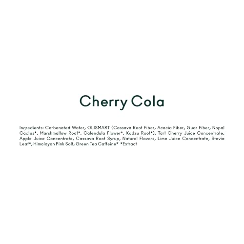 OLIPOP Cherry Cola bottle image suggesting refreshing flavor with wellness-forward twist.