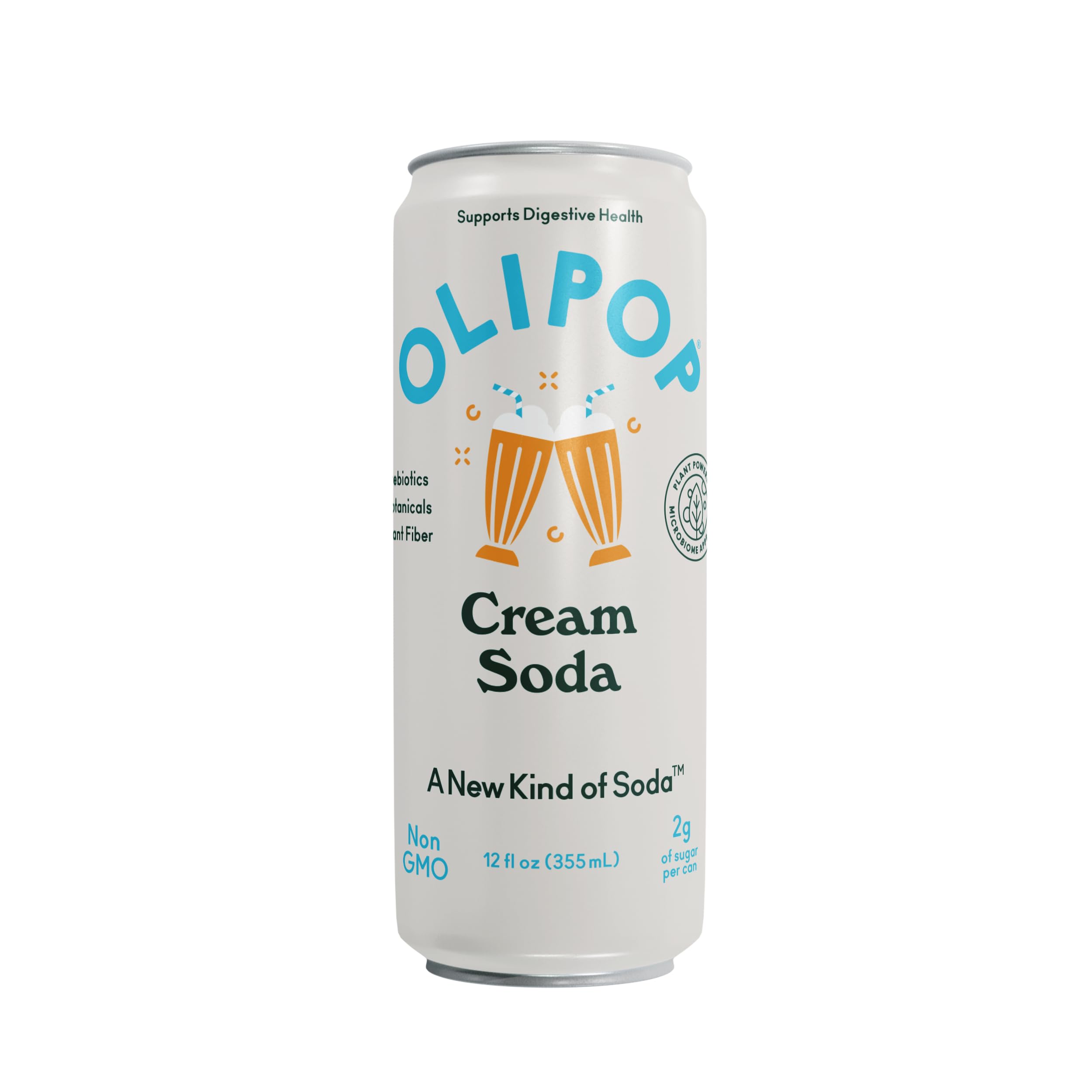 OLIPOP Cream Soda kitchen scene promotes convenient gluten-free treat.