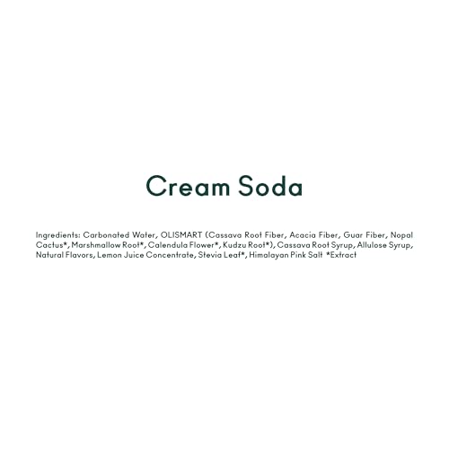 OLIPOP Cream Soda vanilla detail highlights premium vanilla and natural ingredients.