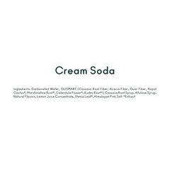 OLIPOP Cream Soda vanilla detail highlights premium vanilla and natural ingredients.