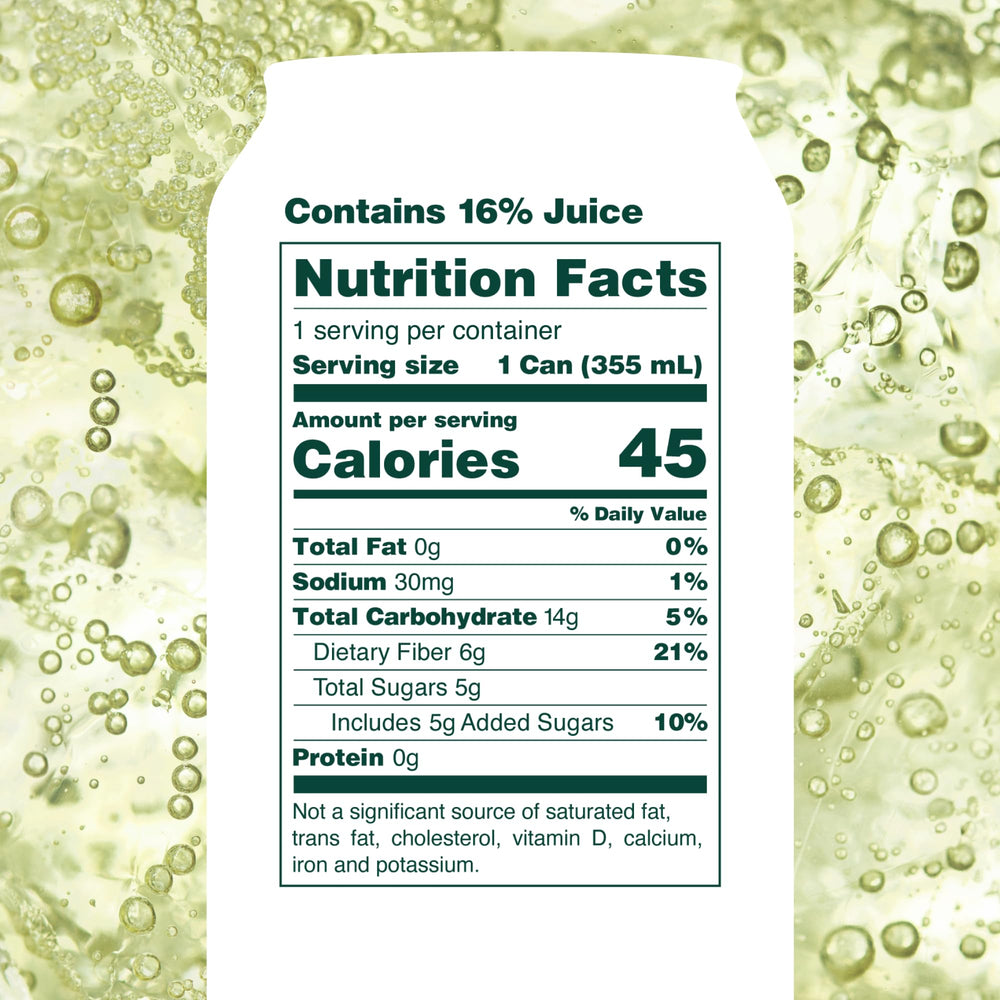 OLIPOP Lemon Lime can close-up featuring vibrant color and natural ingredients
