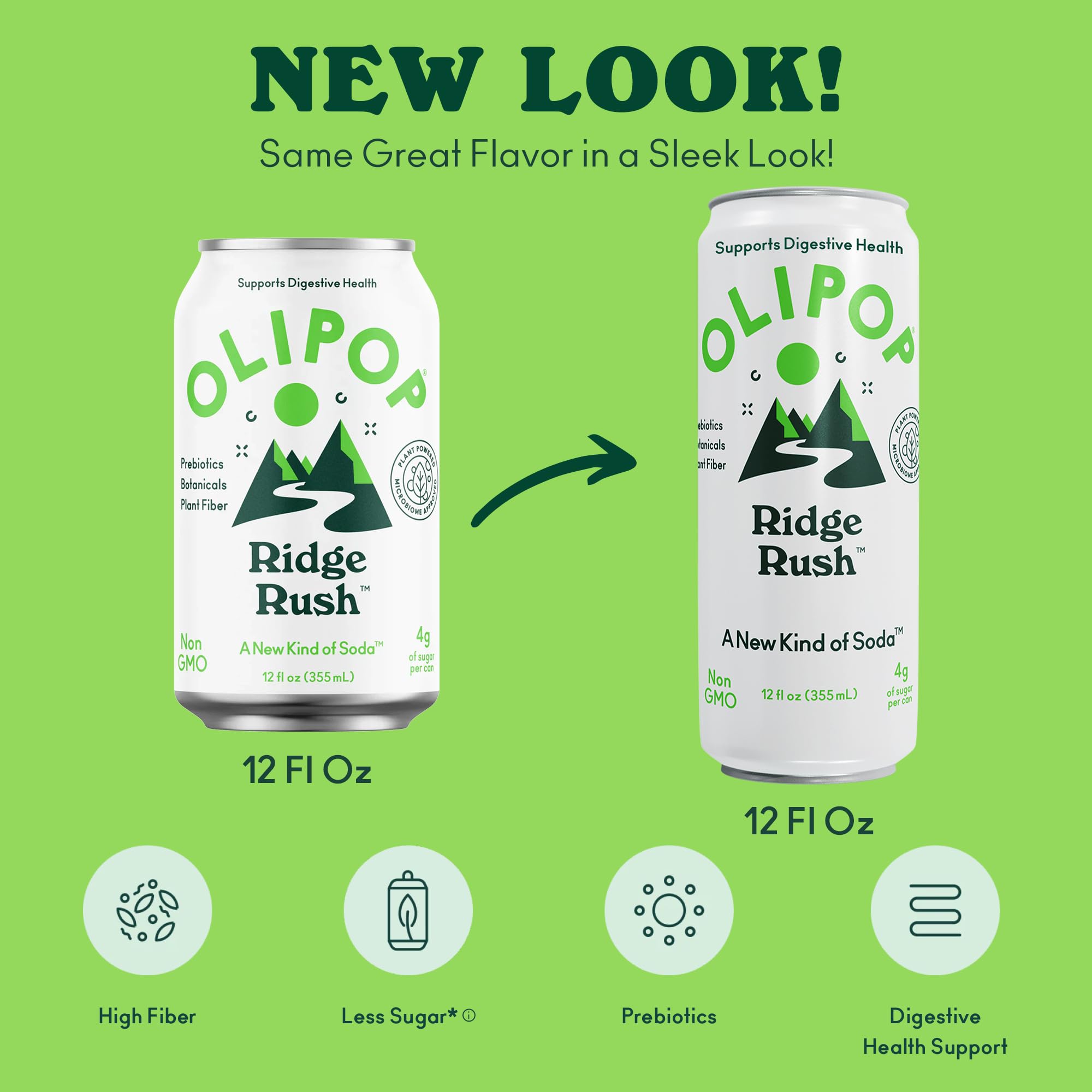 OLIPOP Ridge Rush pantry pack image suggests convenient multipack for busy days
