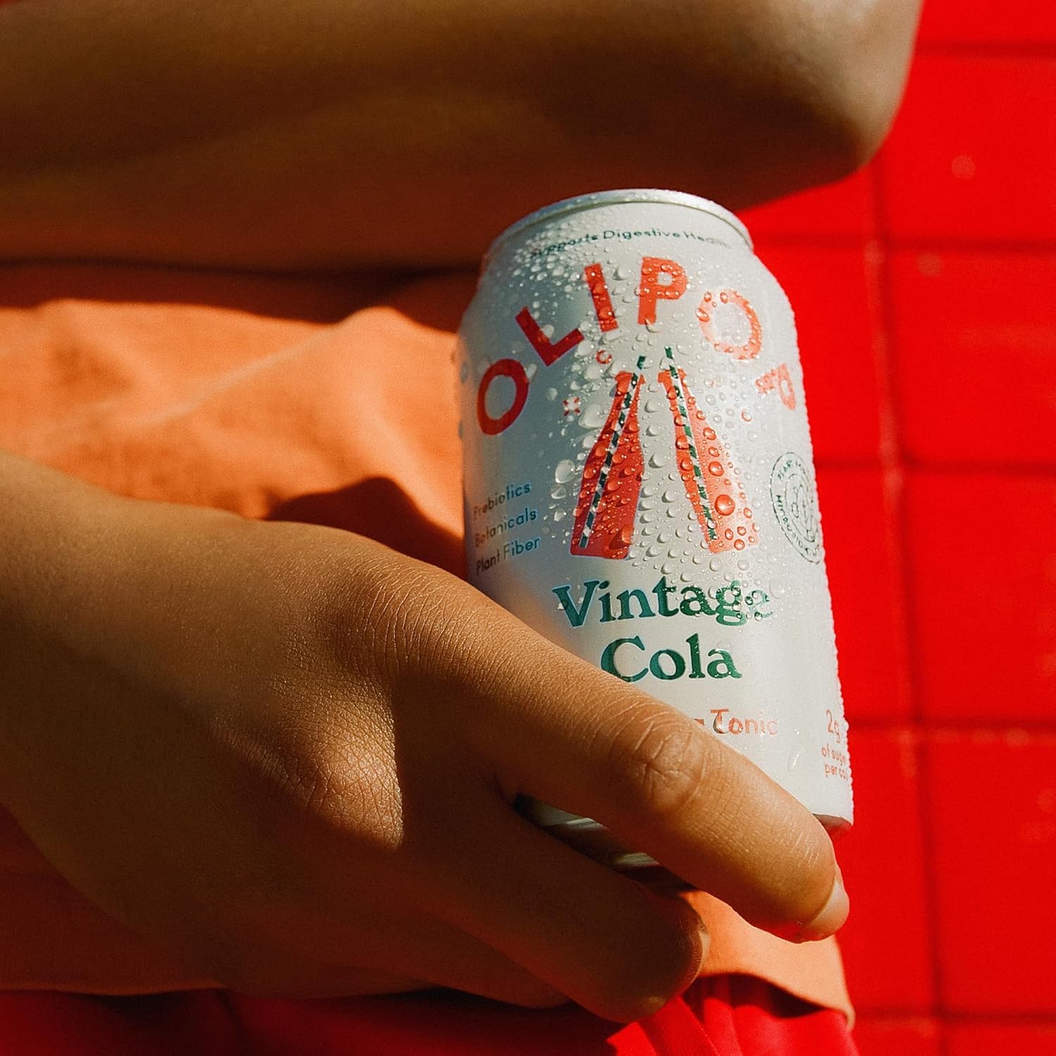 Limited edition OLIPOP Vintage Cola packaging on display for collectors.