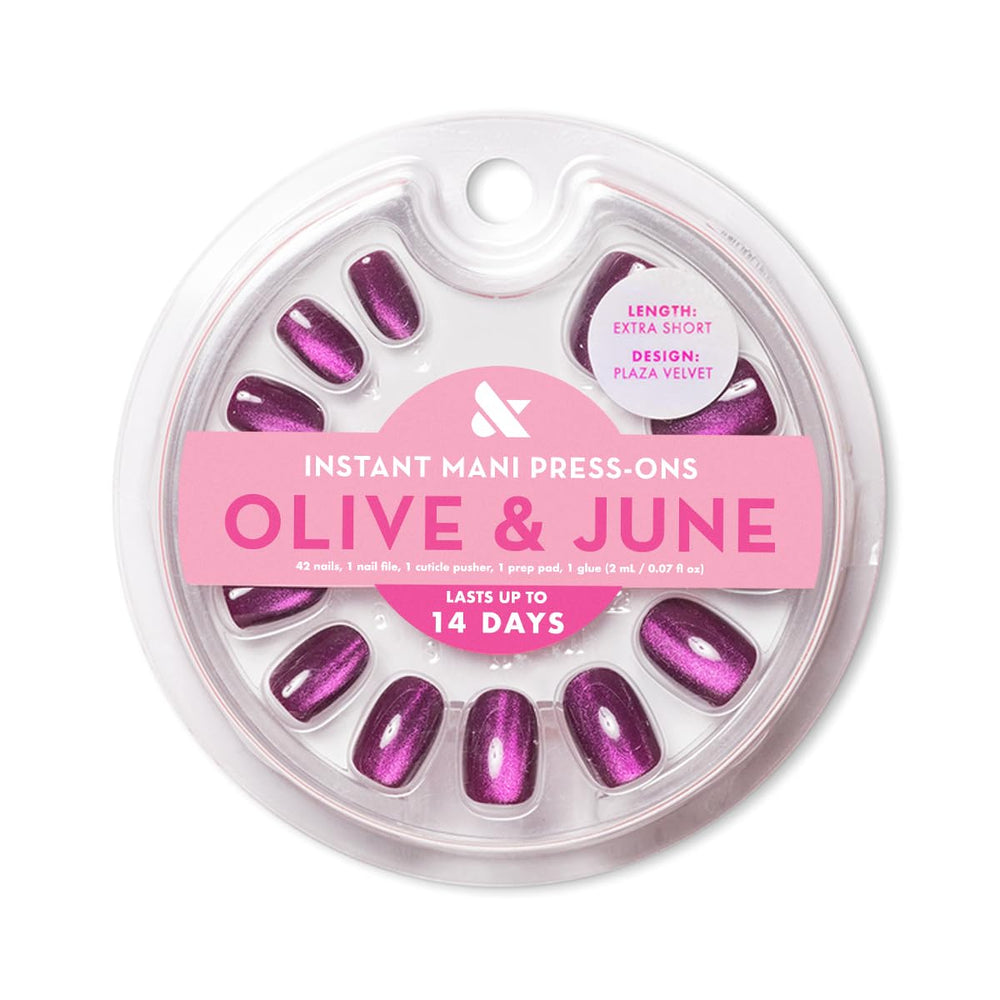 Olive & June Instant Mani size chart showing 21 sizes for a precise fit
