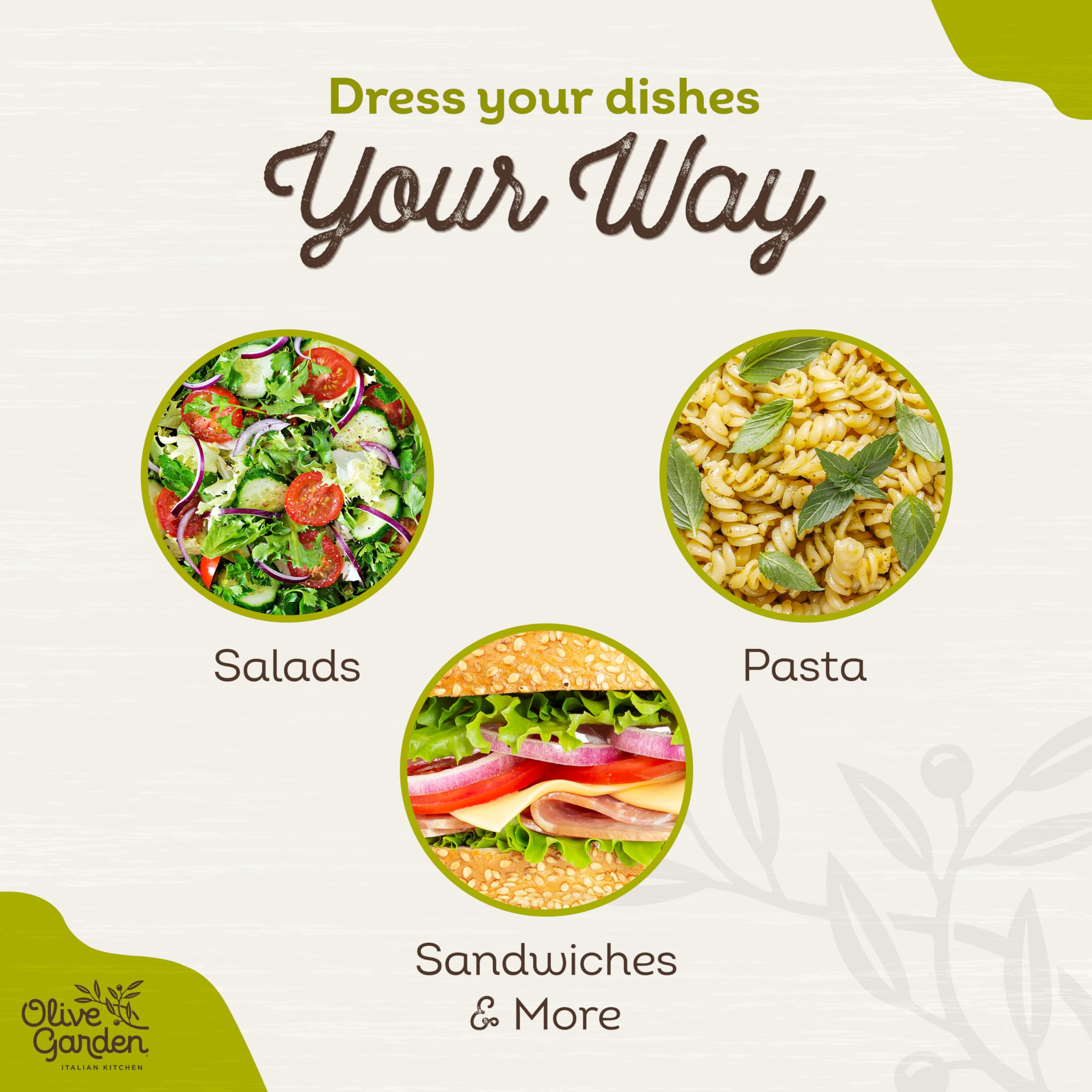 Olive Garden Signature Italian Dressing marinade image suggests juicy chicken flavor lift.