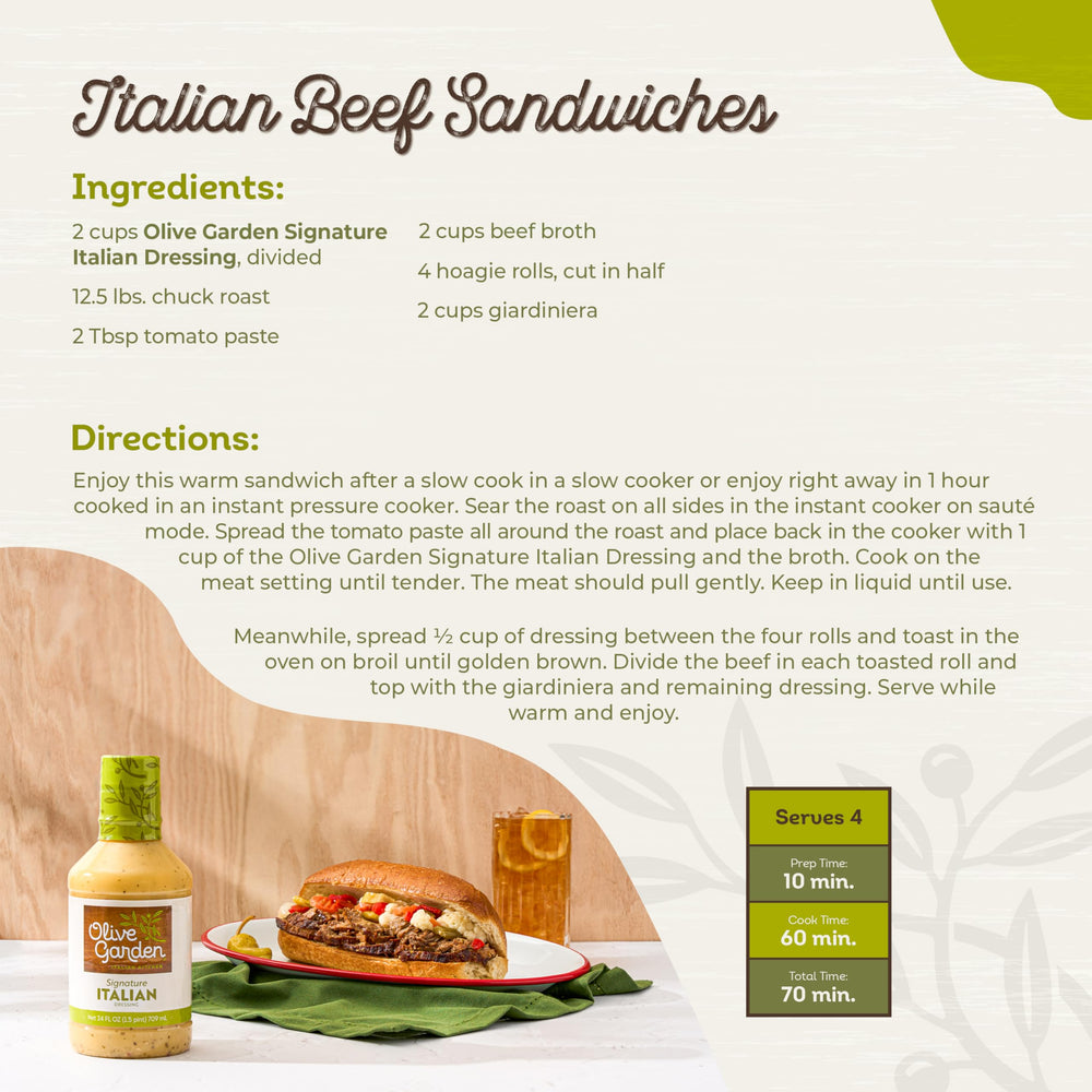 Olive Garden Signature Italian Dressing salad bowl showcases easy everyday topping.