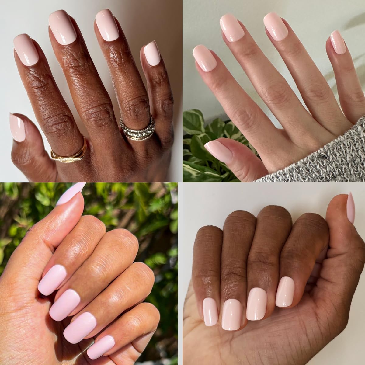 Olive & June application steps show push back cuticles before tab application.