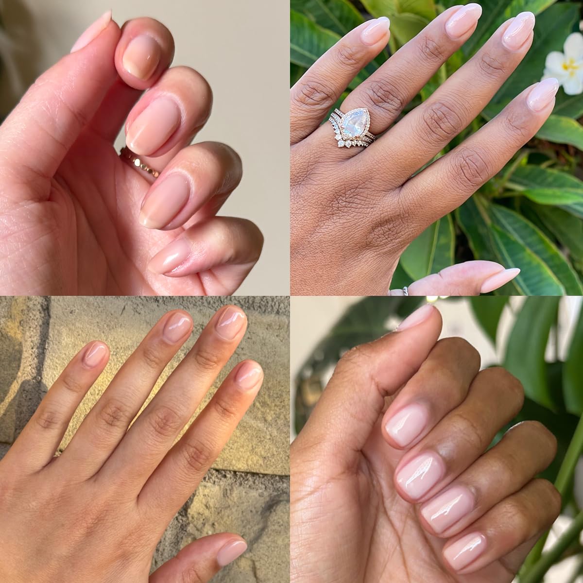 Two coats of Olive & June gel polish deliver even, high-shine color.