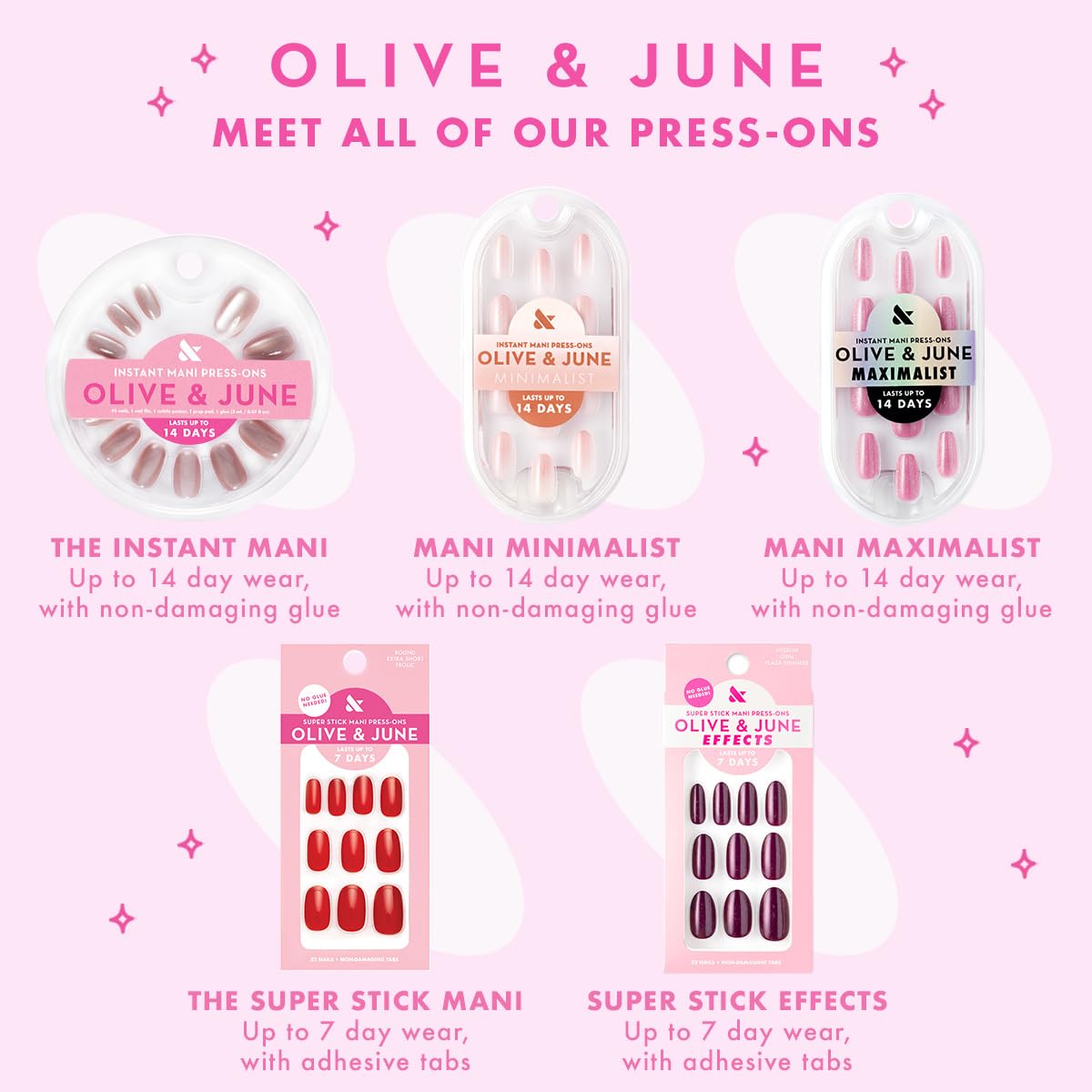Olive & June Instant Mani custom shapes image highlights nails aligned to natural curves