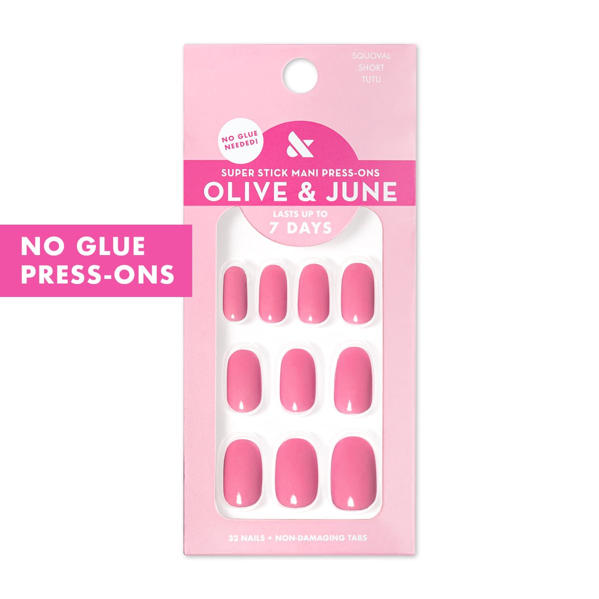 Olive & June no glue needed tabs enable simple, mess-free application.