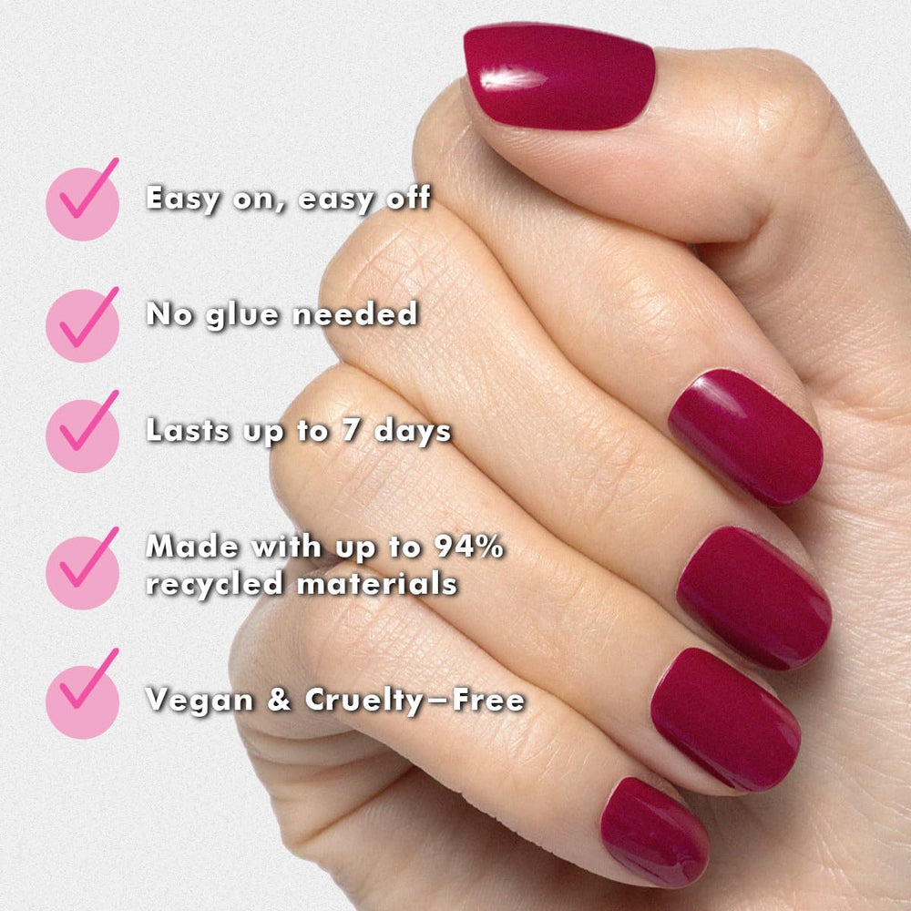 Olive and June Super Stick Mani kit components with tabs and tools for at-home manicure