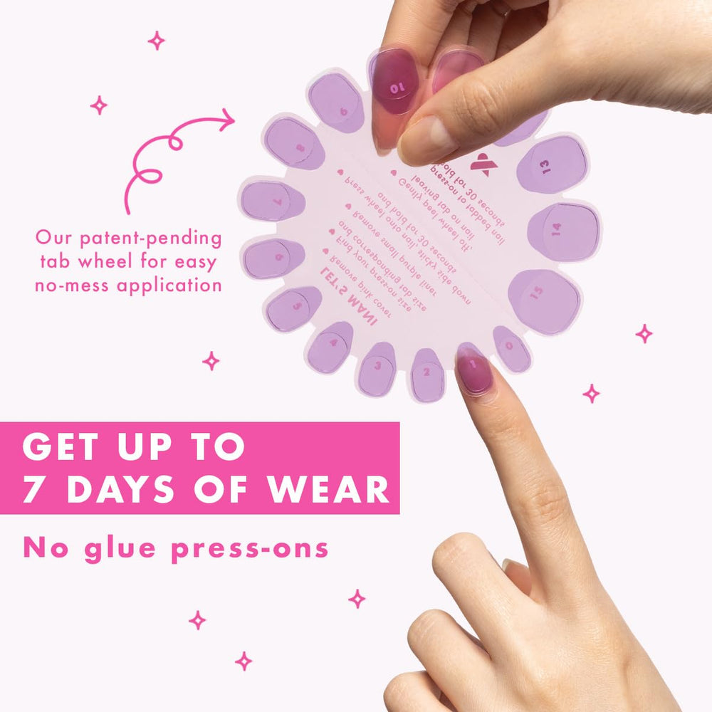 Olive and June long-lasting tabs on nails for up to seven days during events