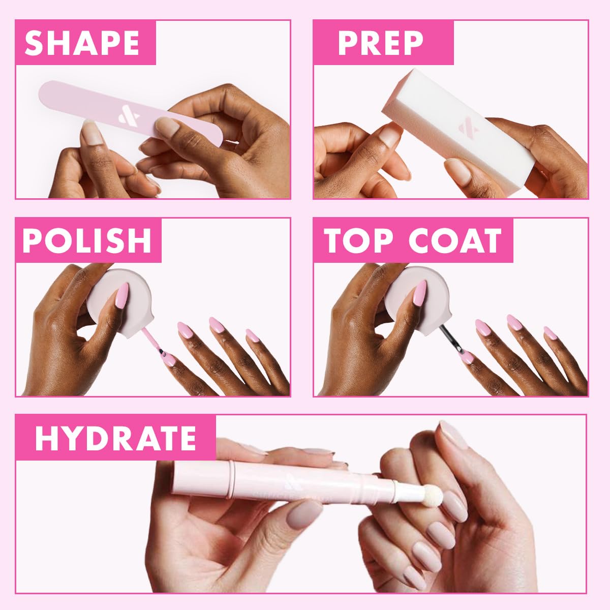 Olive & June top coat provides extra gloss and chip resistance.