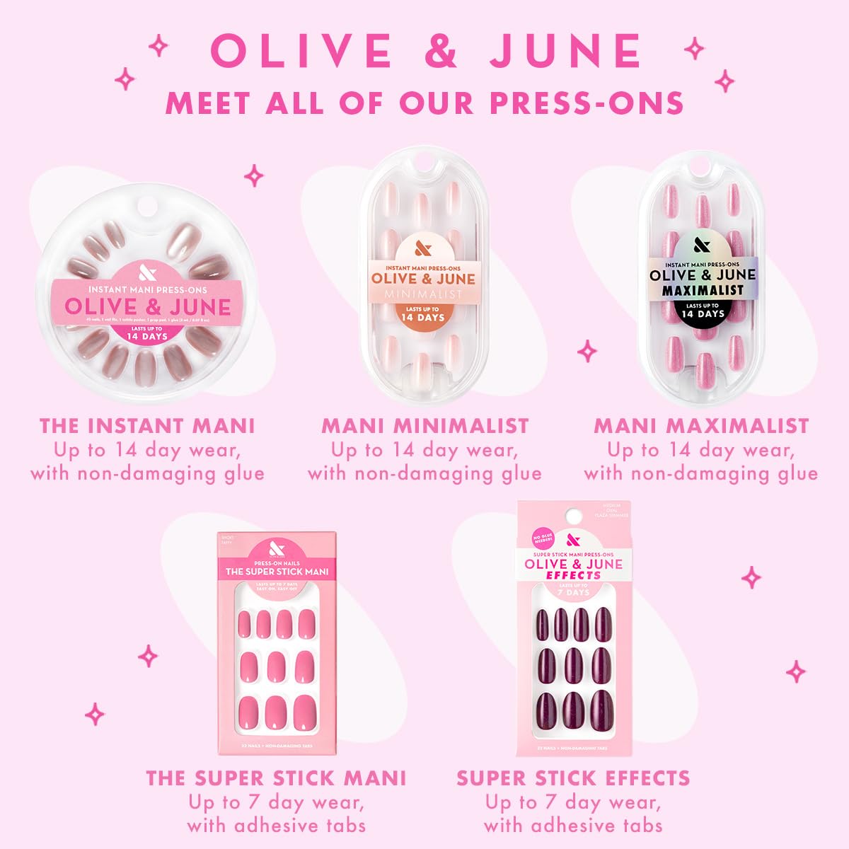 Olive & June versatile nail looks for various styles and occasions.