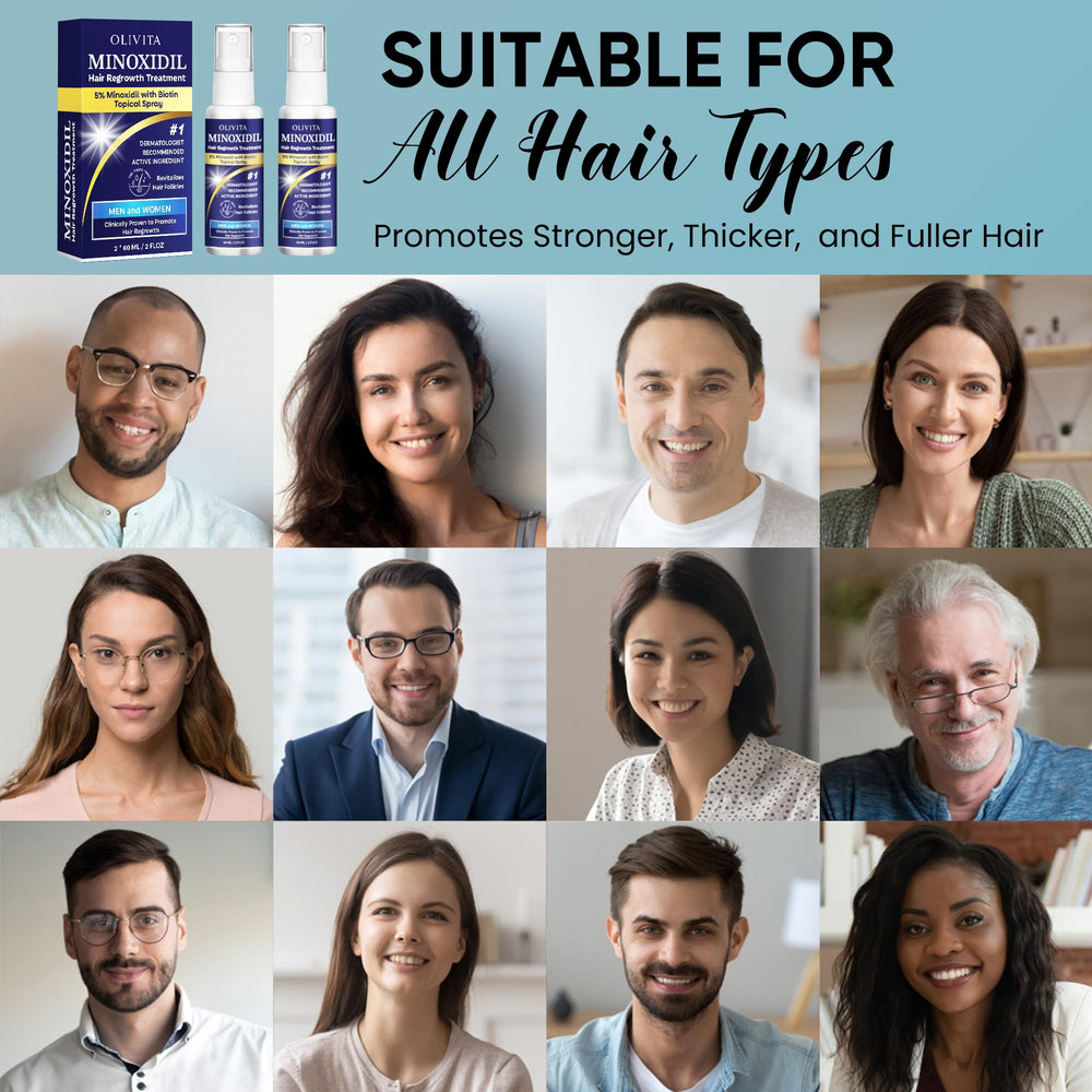 OLIVITA Minoxidil visual regrowth cues after consistent use.