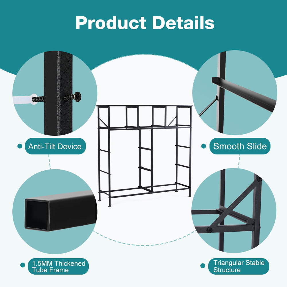OLIXIS closet organizer doubles as entryway storage for coats and accessories