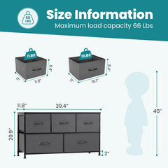 OLIXIS dresser fabric drawer open shows soft, breathable storage space.