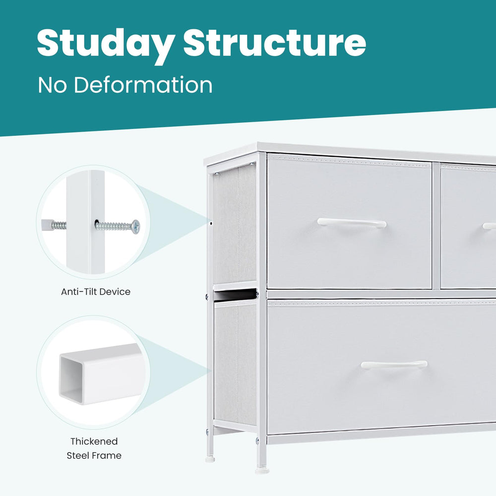 OLIXIS modern white finish complements bedroom, living room, or entryway