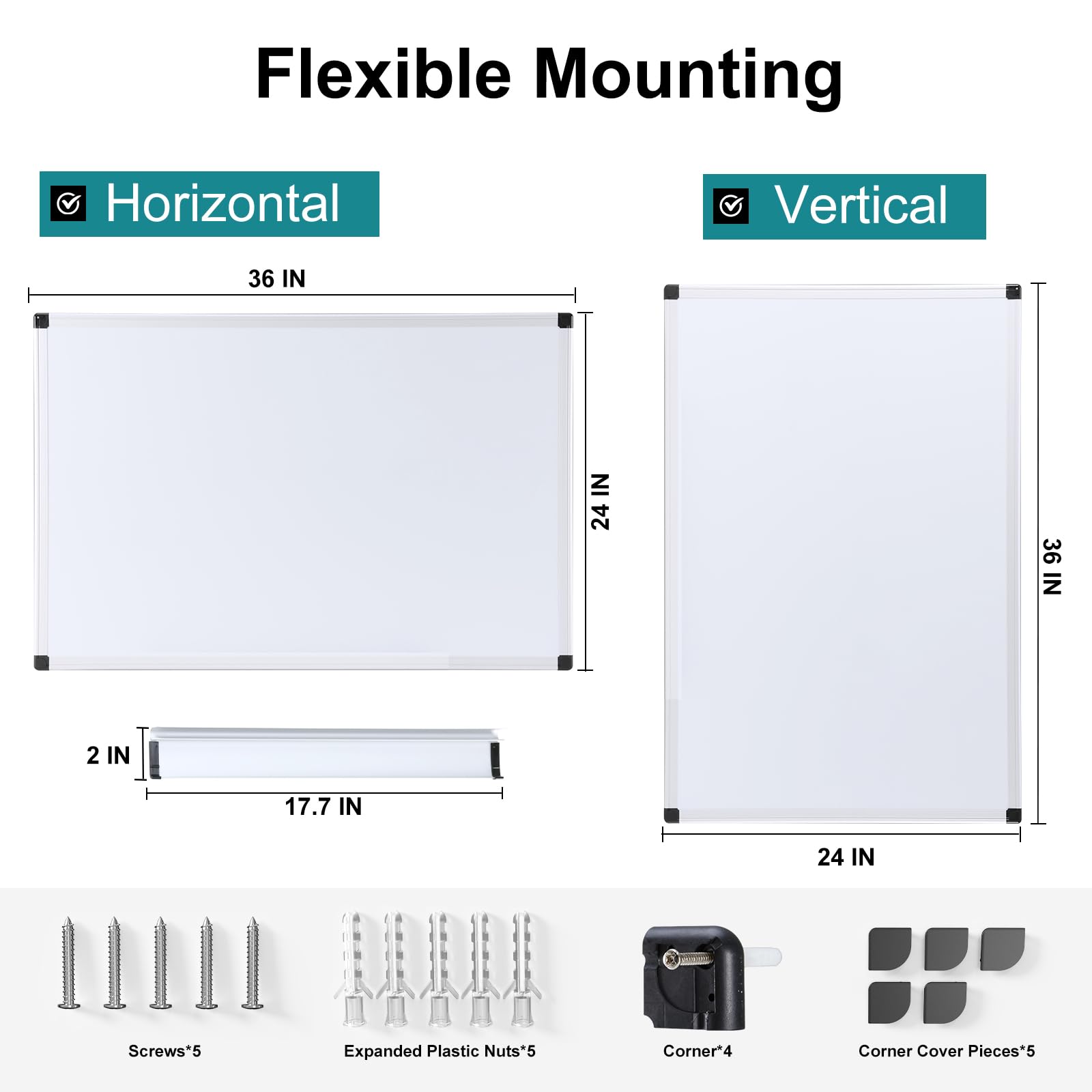 OLIXIS Magnetic White Board side view highlighting slim profile