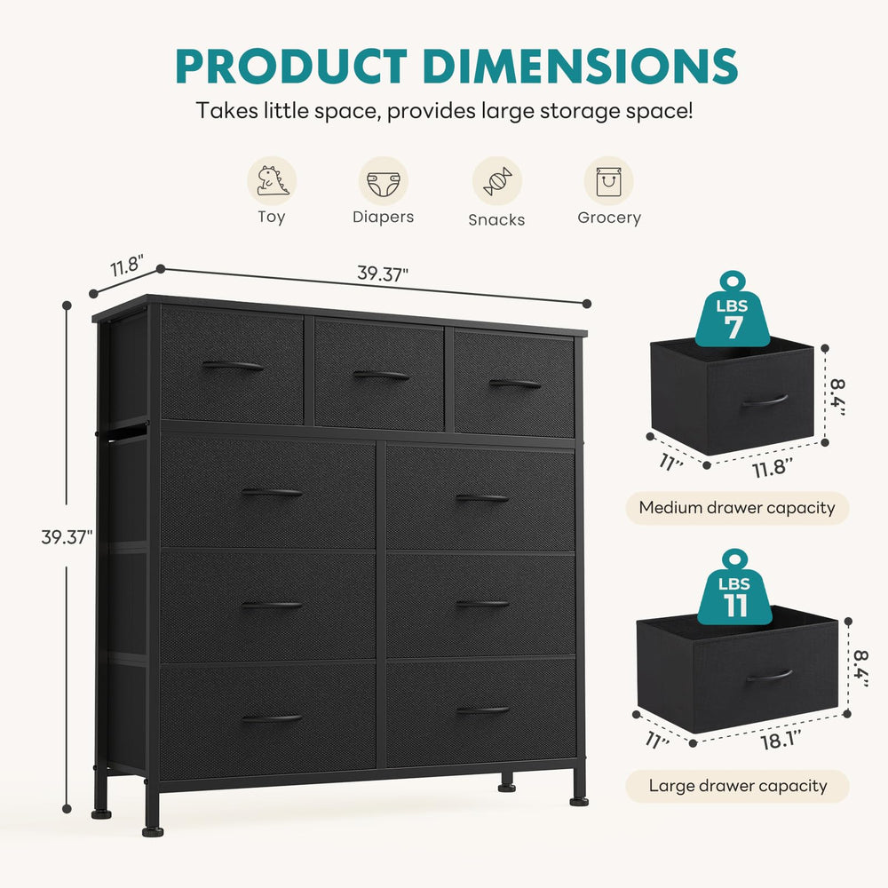 OLIXIS steel-frame dresser delivers sturdy support and long-lasting use.