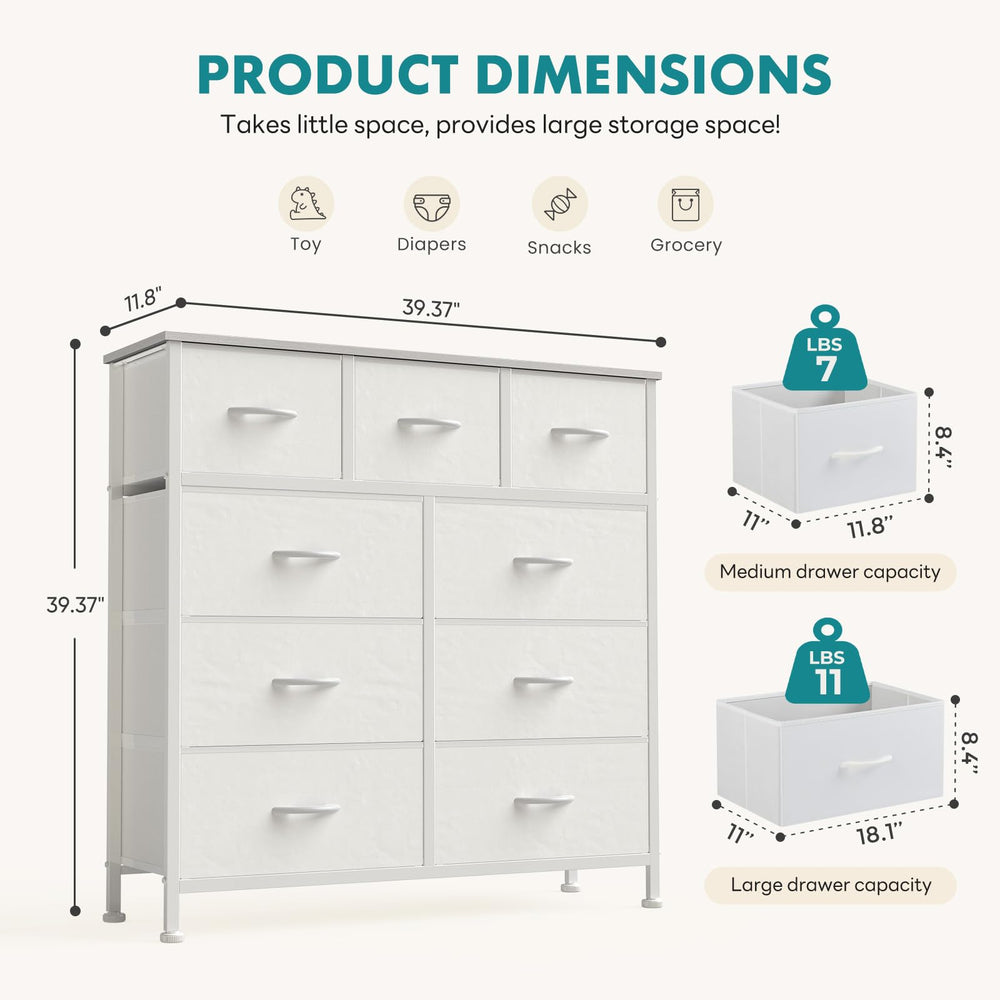 OLIXIS wood-top dresser shown in a bedroom setup for daily use.